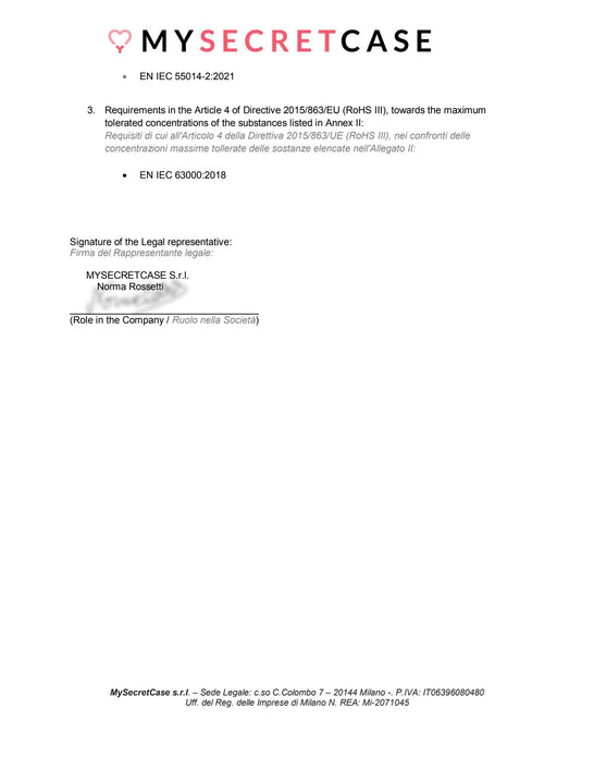 Dichiarazione di conformità 2