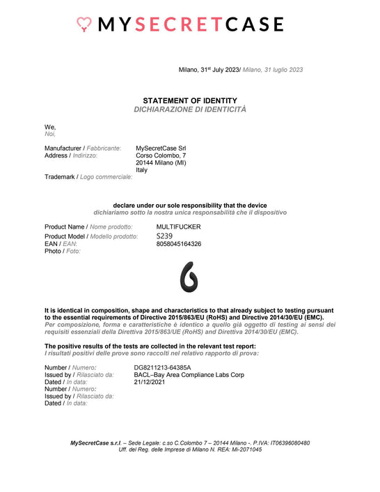 Dichiarazione di conformità 1