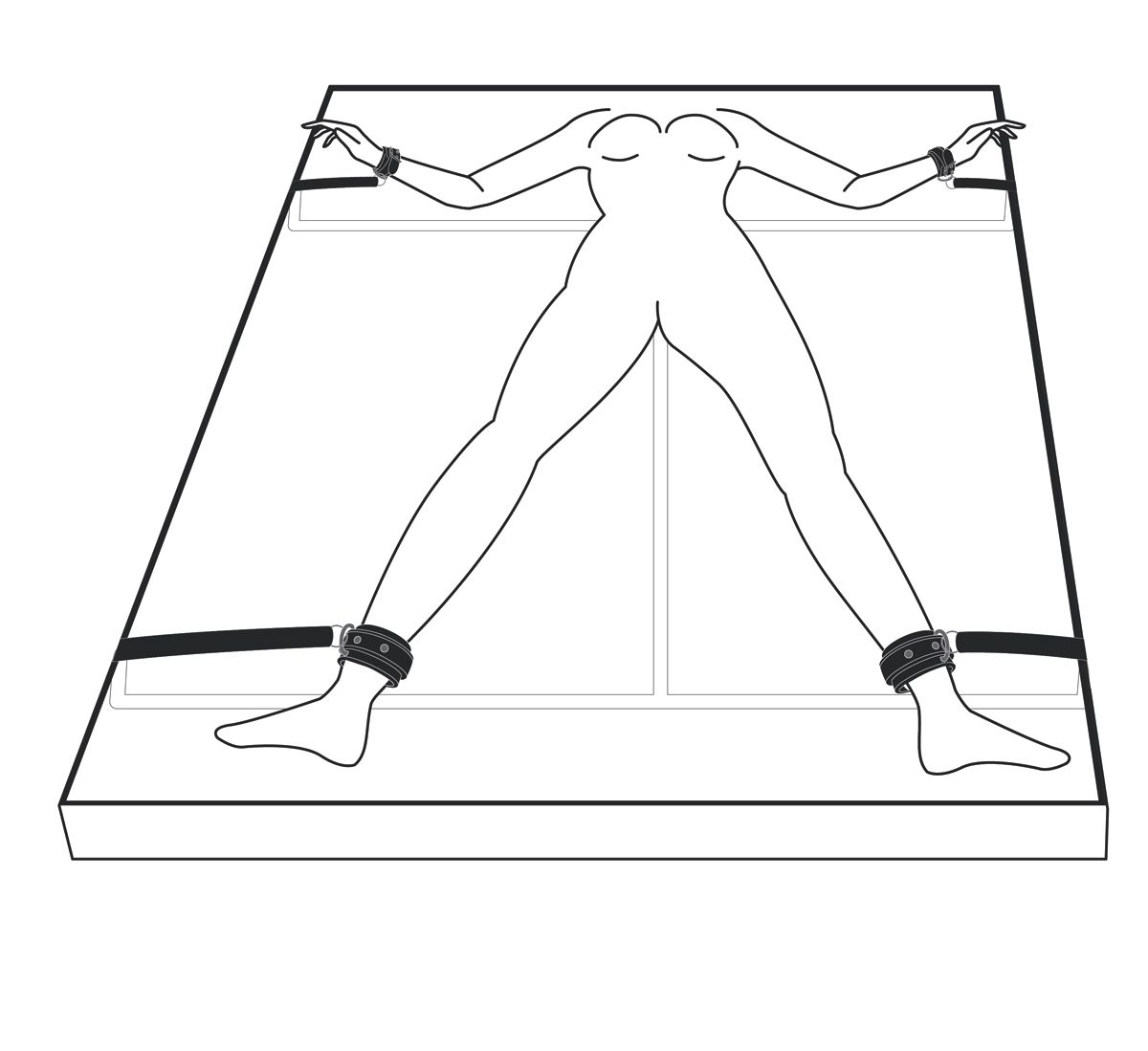 Under Mattress Restraint Set - Manette e Cavigliere MySecretCase