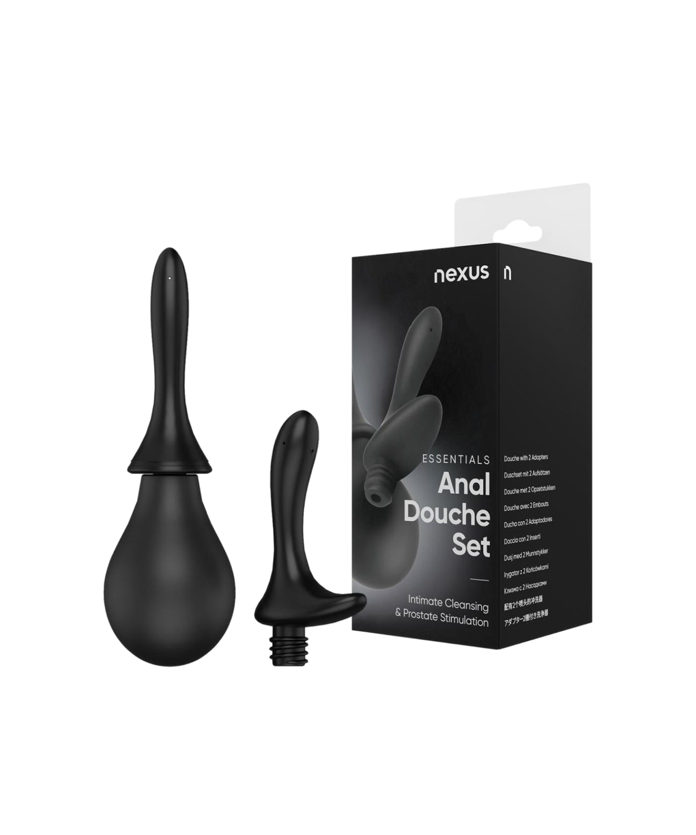 Intimate Shower Set with Two Silicone Nozzles - Doccia Anale Nexus