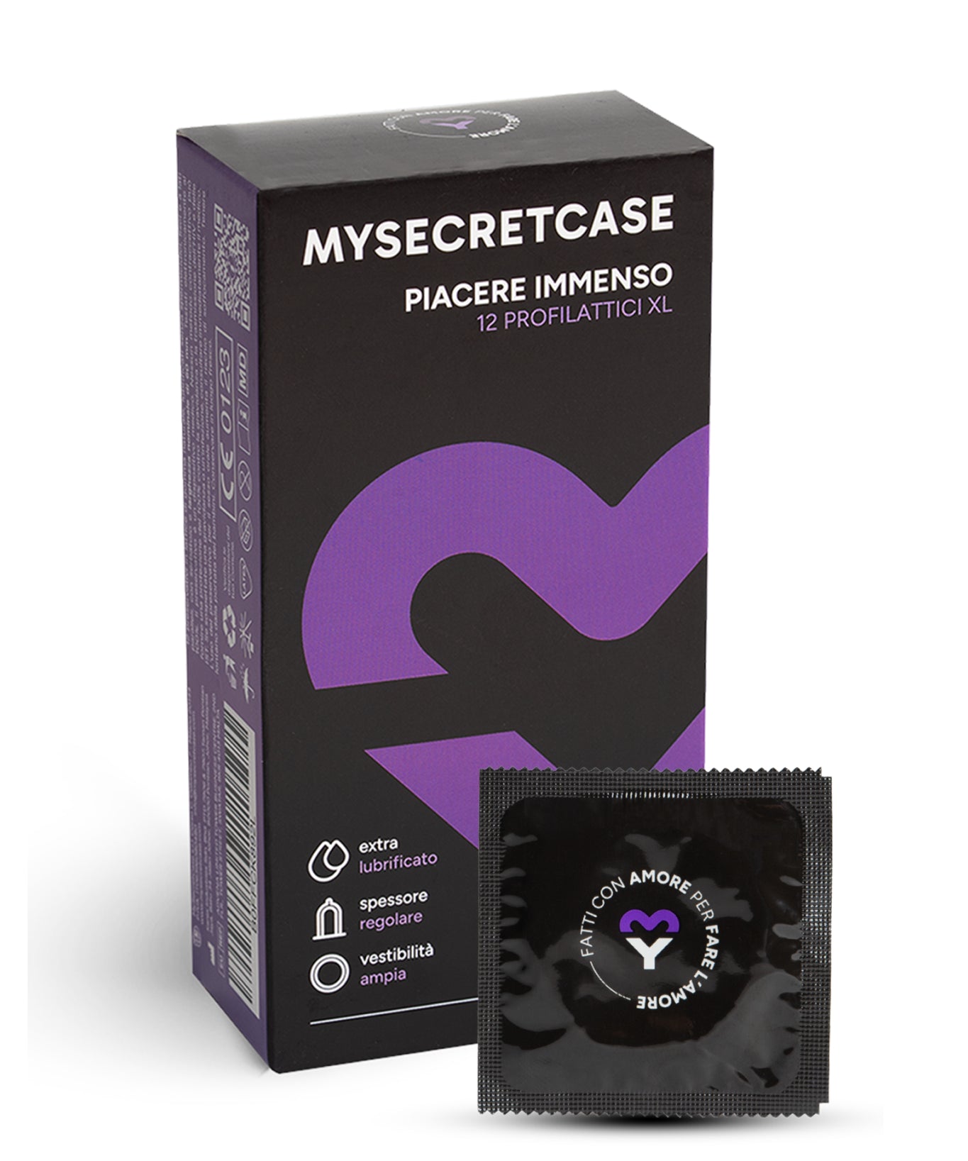 Piacere immenso 12 pezzi - Preservativi XL MySecretCase