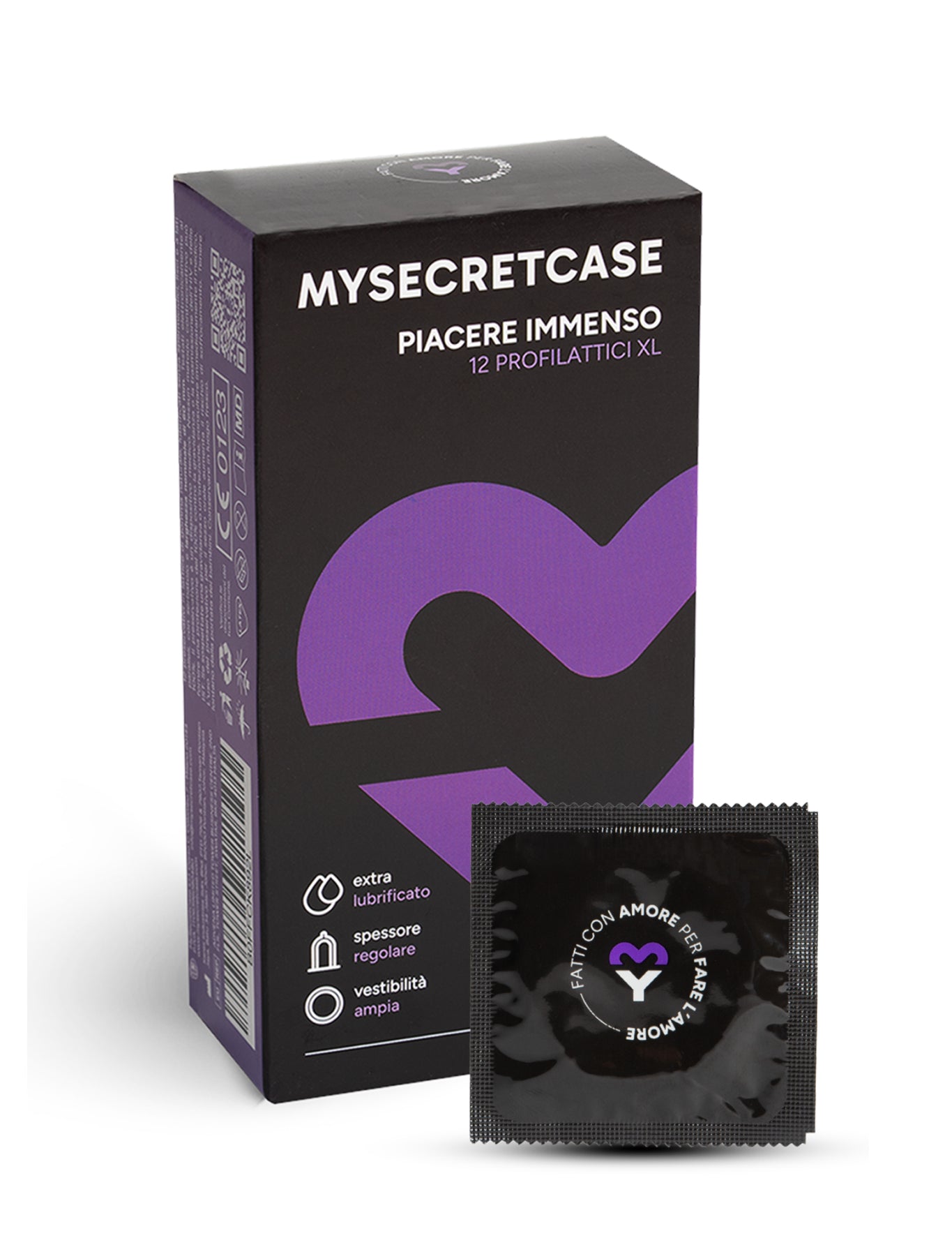 Piacere Immenso - 12 pezzi - Preservativi XL MySecretCase