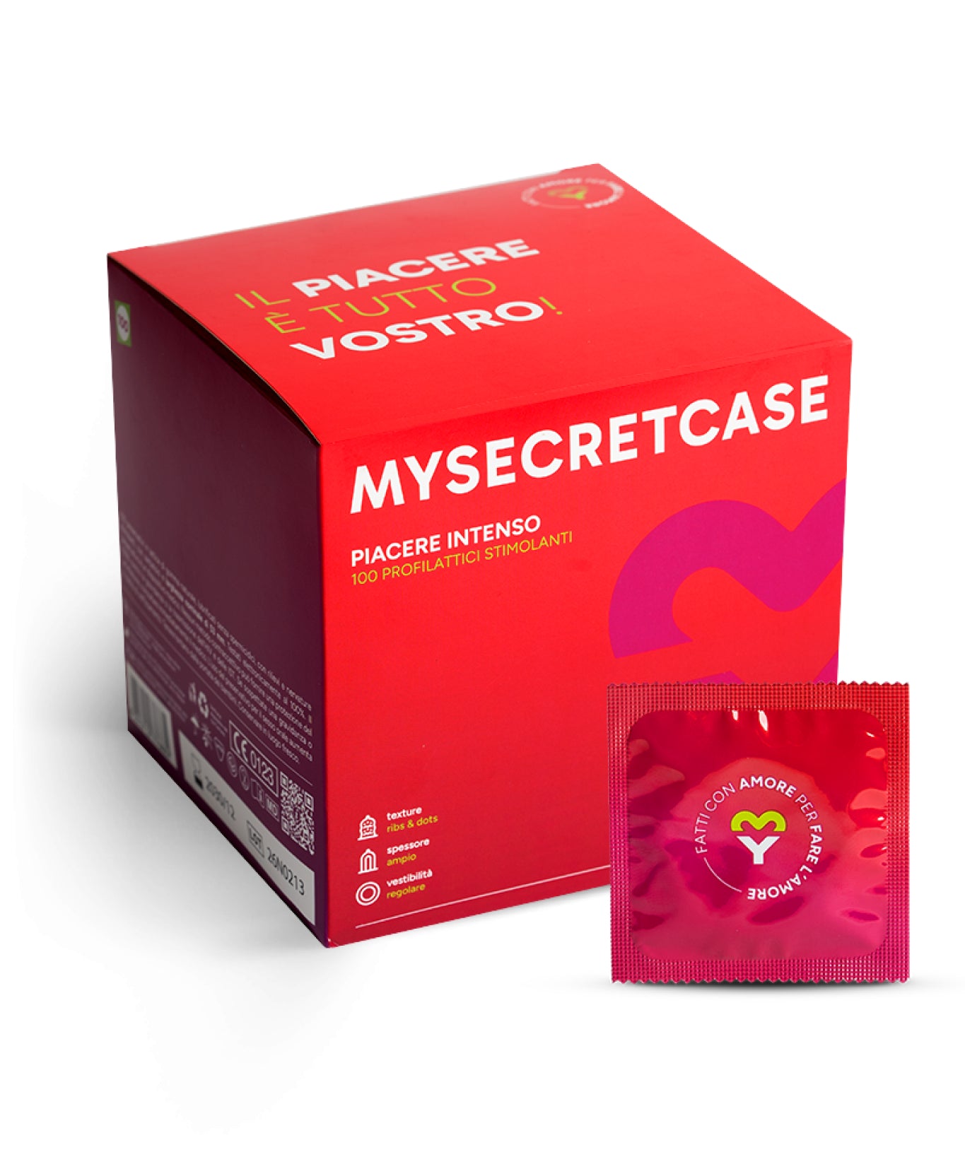 Piacere intenso 100 pezzi - Preservativi Stimolanti MySecretCase
