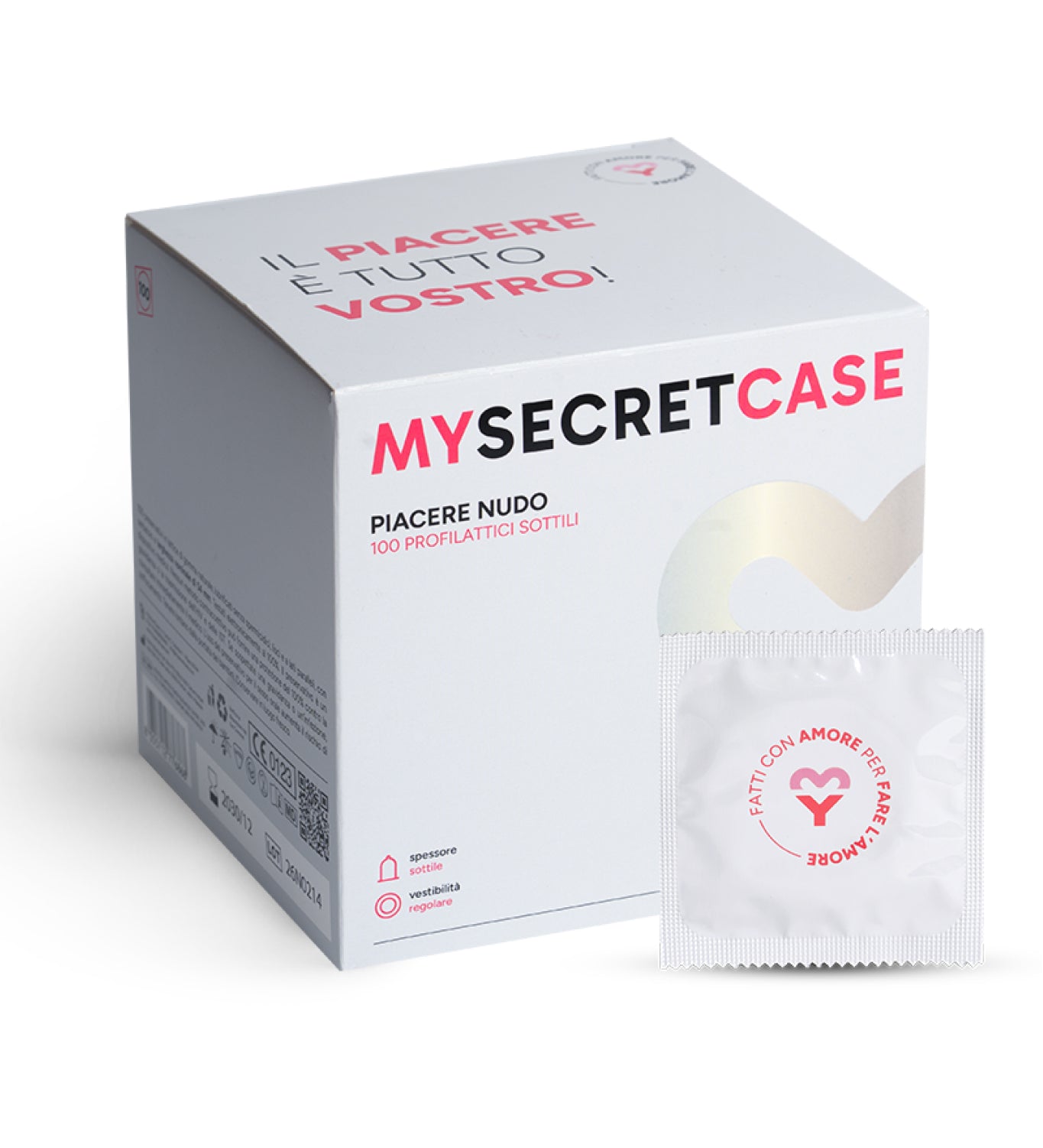 Piacere Nudo - 100 pezzi - Preservativi Sottili MySecretCase