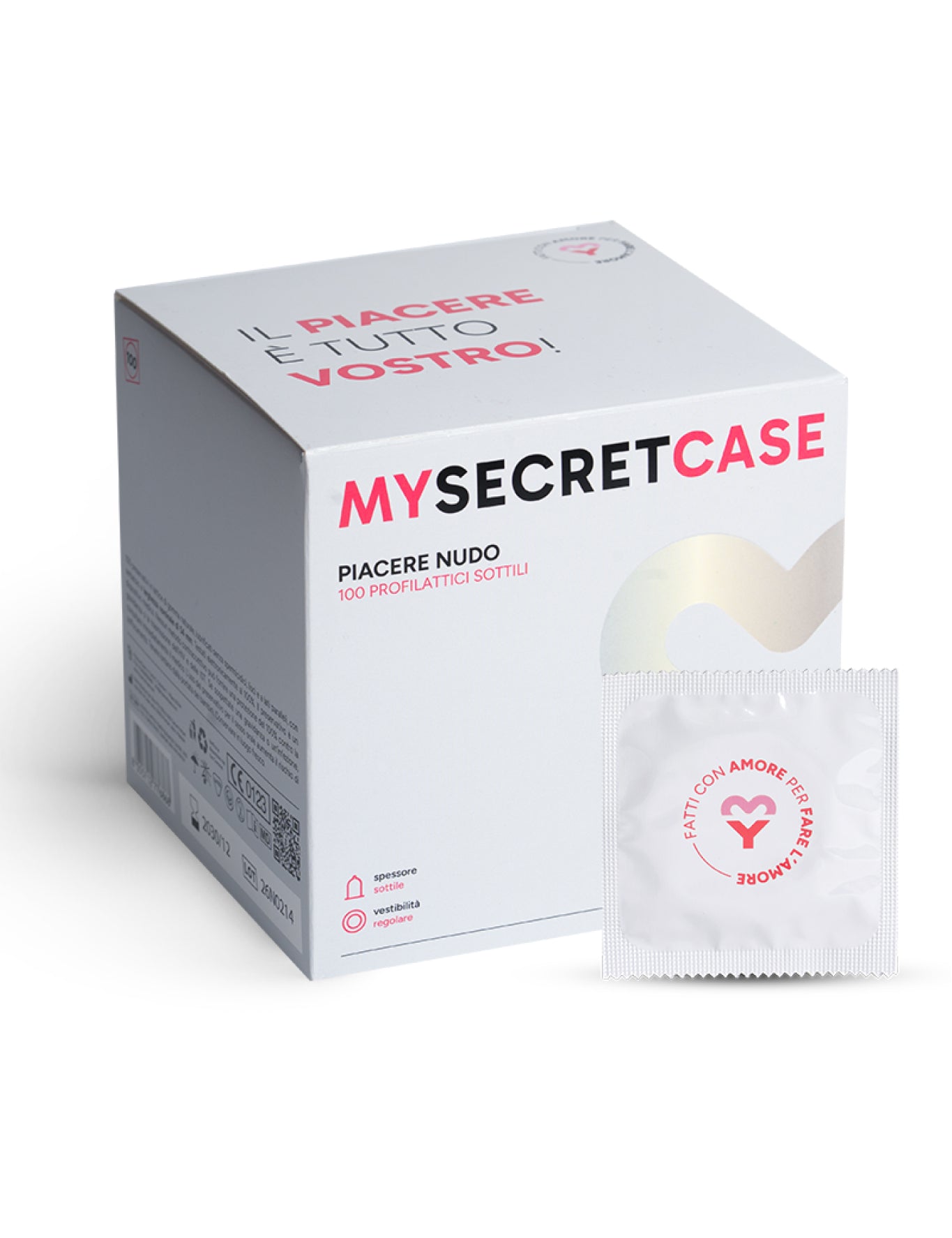 Piacere Nudo - 100 pezzi - Preservativi Sottili MySecretCase