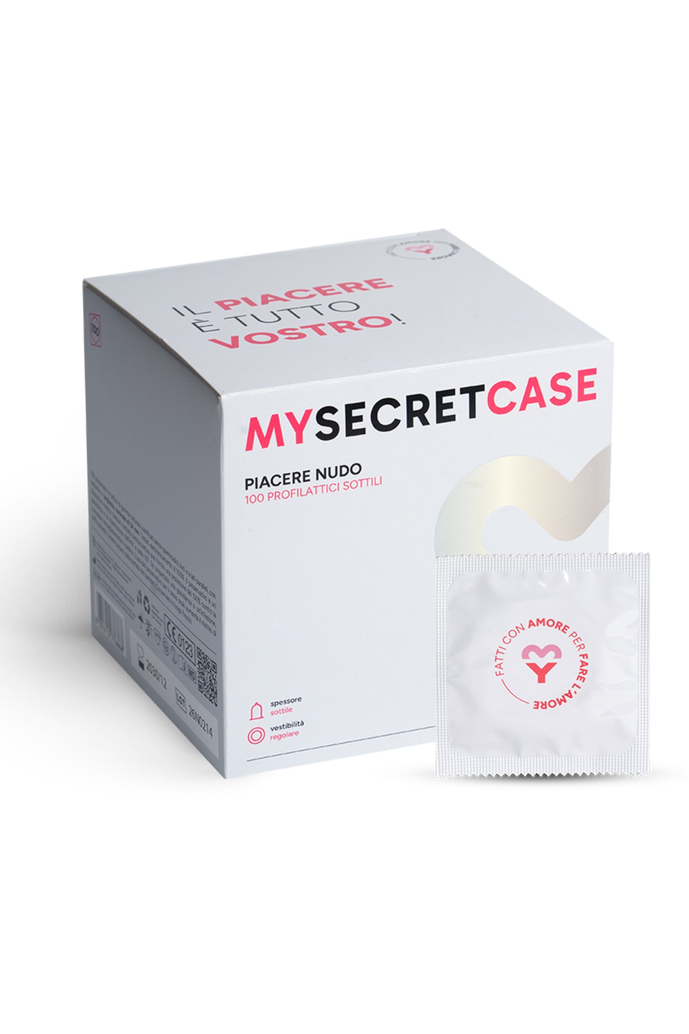 Piacere Nudo - 100 pezzi - Preservativi Sottili MySecretCase