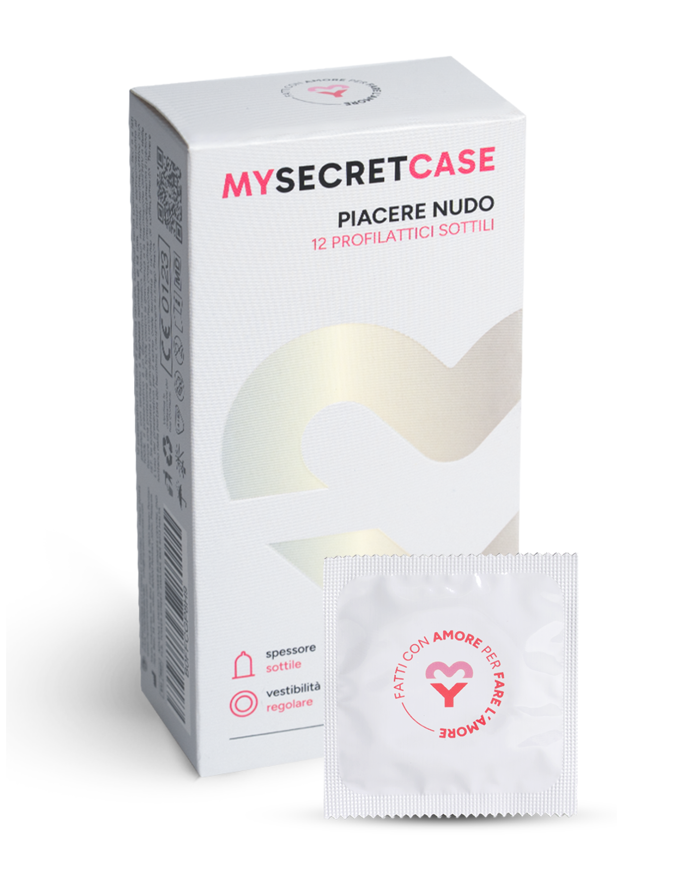 Piacere Nudo - 12 pezzi - Preservativi Sottili MySecretCase