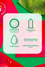 Piacere Intenso - 12 pezzi - Preservativi Stimolanti MySecretCase