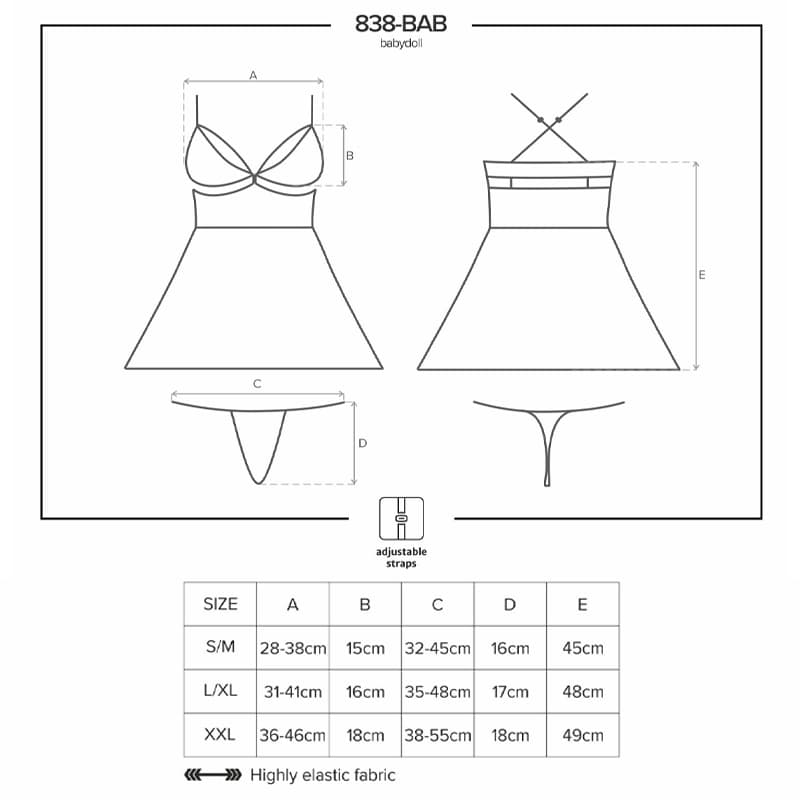 838 Babydoll & Thong Red - Baby Doll edc