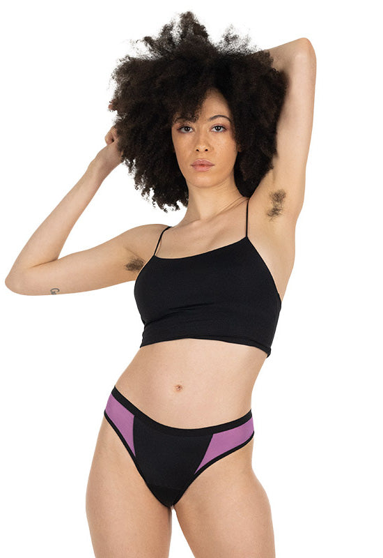 Tanga Nero - linea Bloomin - Mutandine Assorbenti MySecretCase