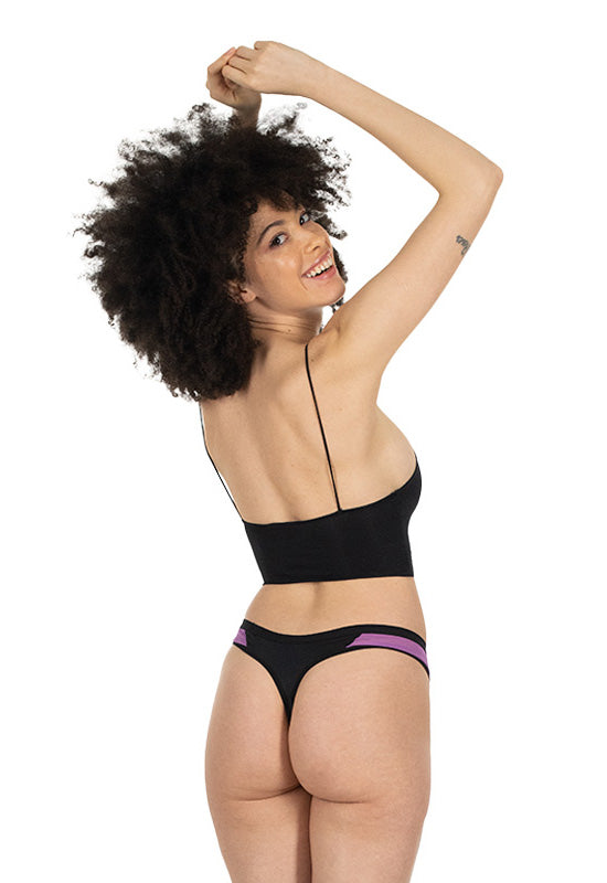 Tanga Nero - linea Bloomin - Mutandine Assorbenti MySecretCase