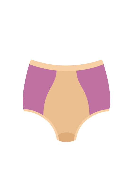 Culotte Vita Alta Nude - linea Bloomin - Mutandine assorbenti Fluyda