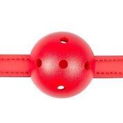 Ball Gag Red With Holes - Gagging Easytoys