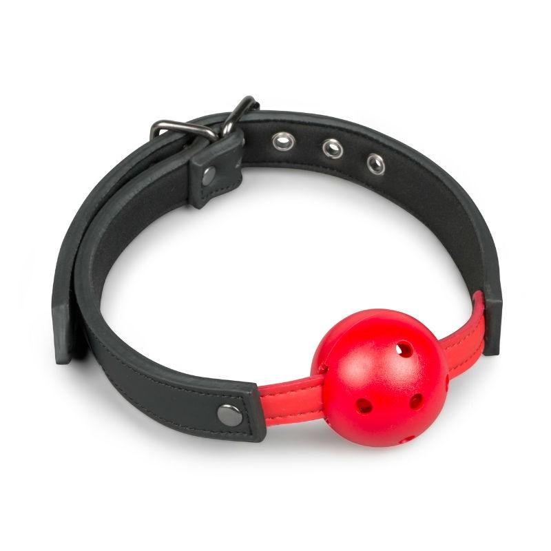 Ball Gag Red With Holes - Gagging Easytoys