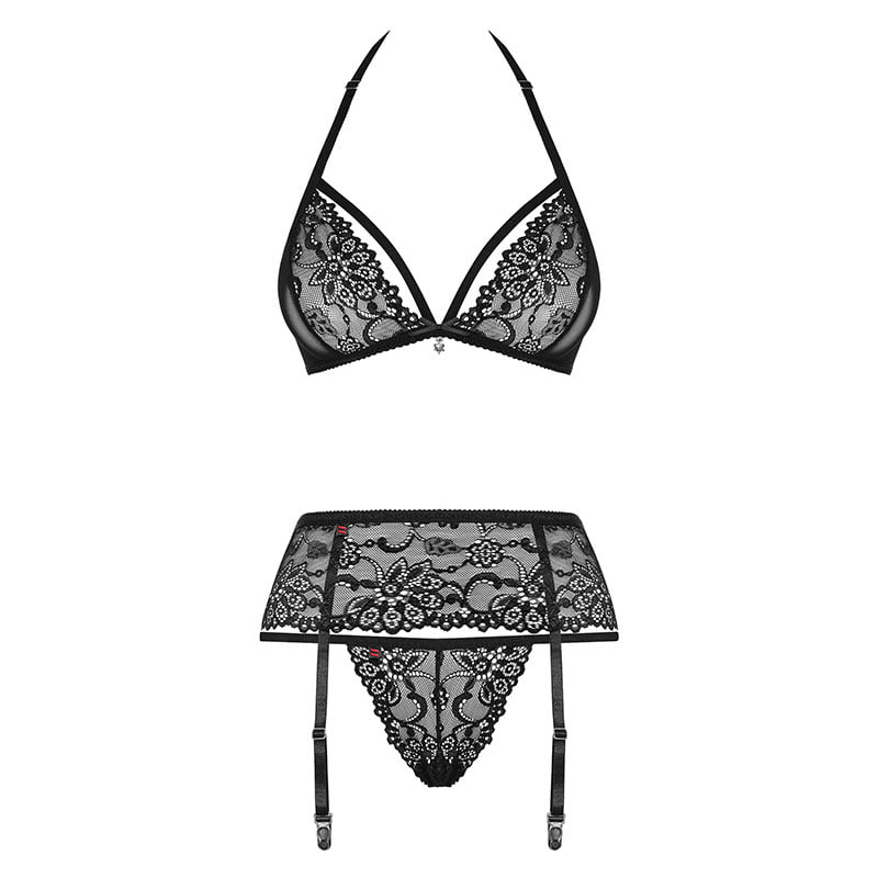 838 Black set - Completini Intimi Obsessive